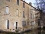 Depuis le pont de la Bassanne :  gauche trois fentres du presbytre,  droite faade sud du monastre